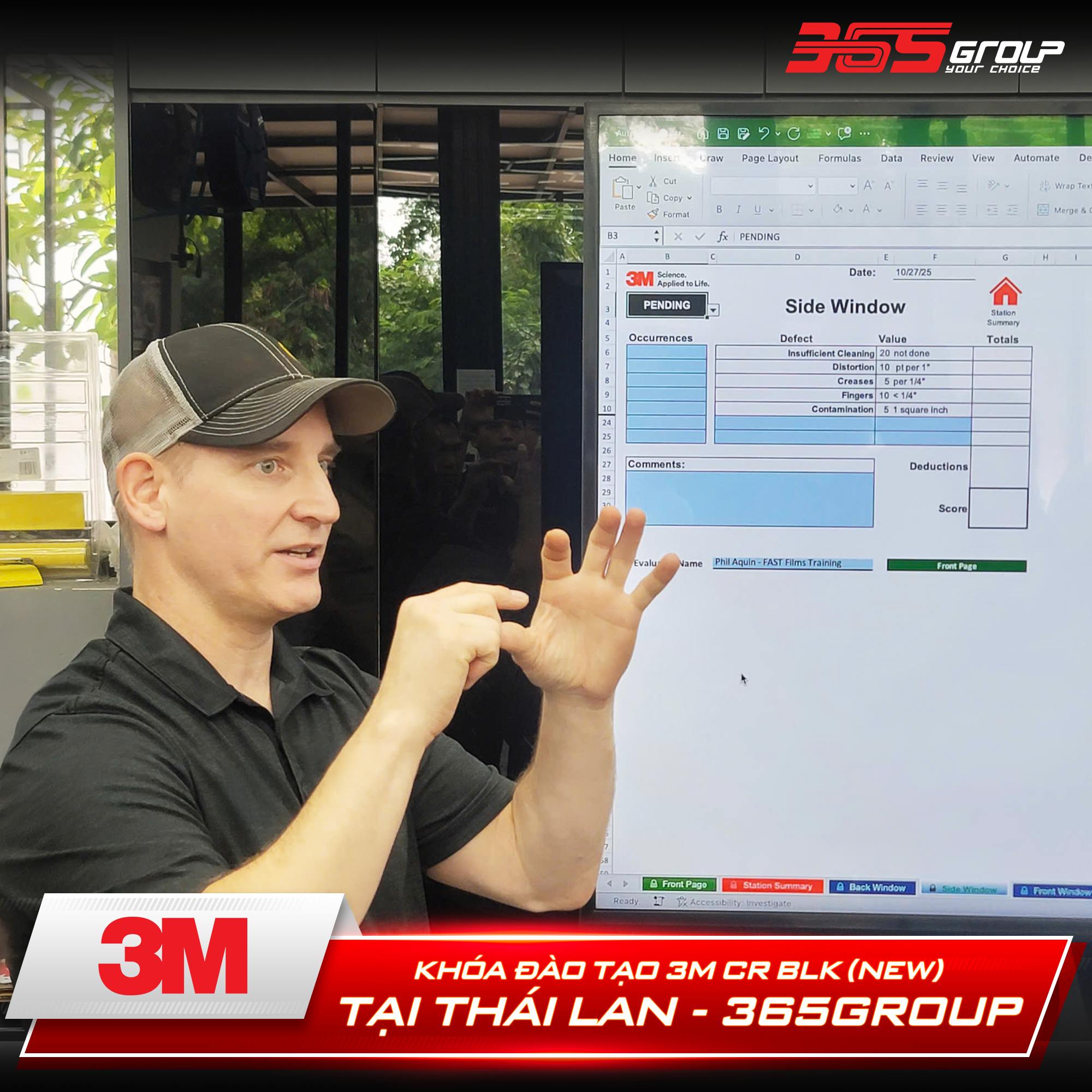 365 GROUP HOÀN THÀNH
                                                            KHÓA ĐÀO TẠO THI CÔNG PPF TẠI 3M THÁI LAN