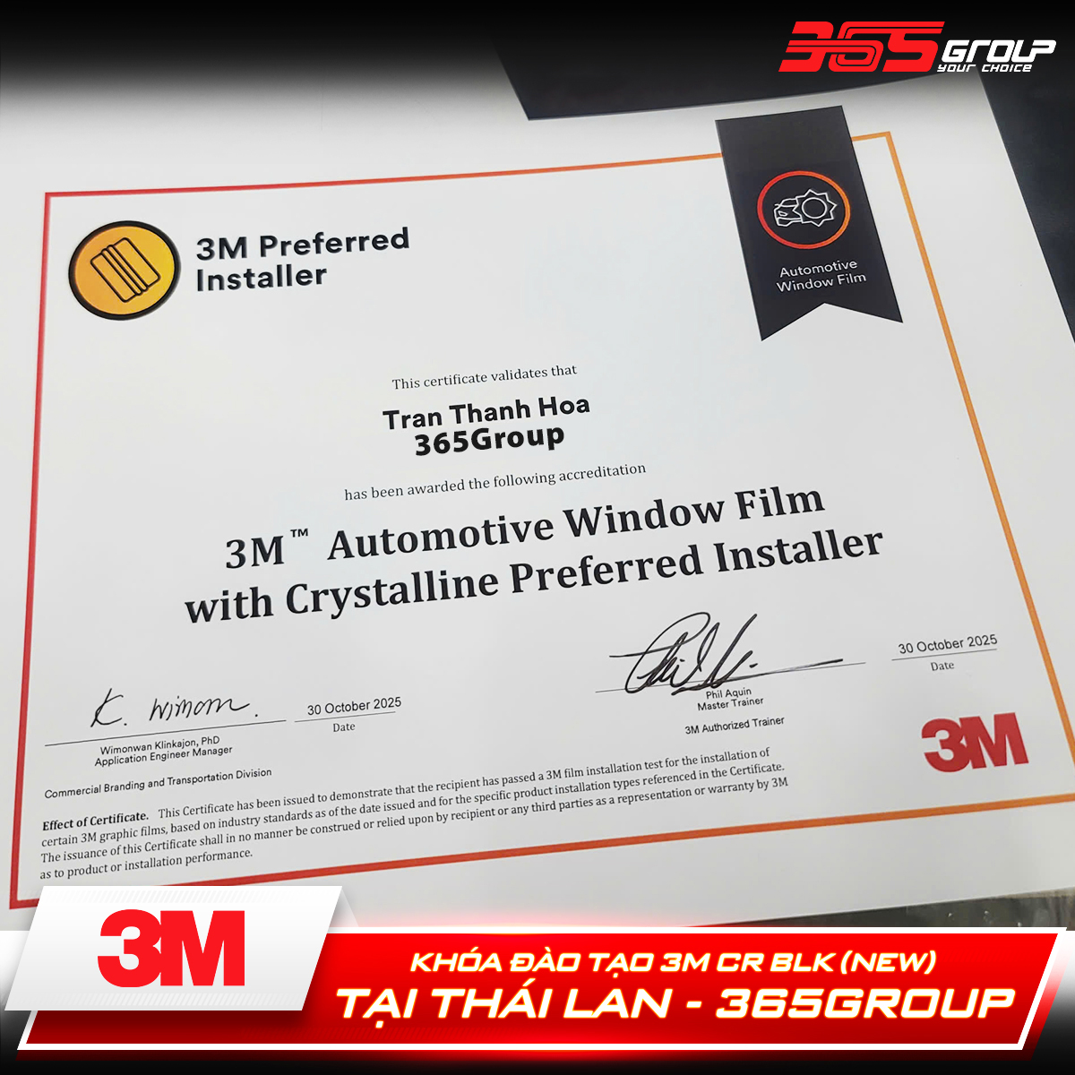 Đại diện 365Group cùng đại diện 3M Việt Nam và 3M Thái Lan