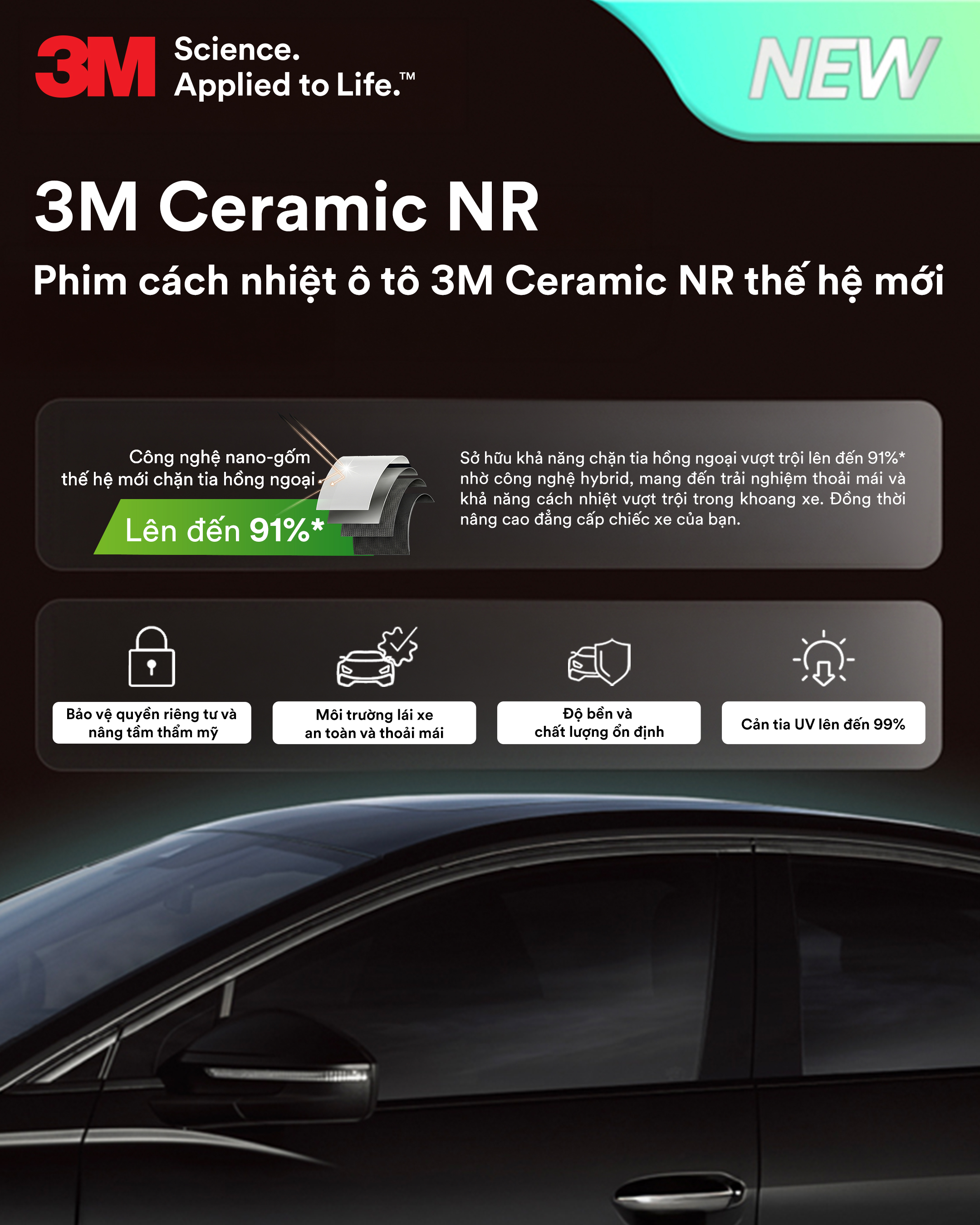 Giới thiệu phim cách nhiệt 3M Ceramic NR