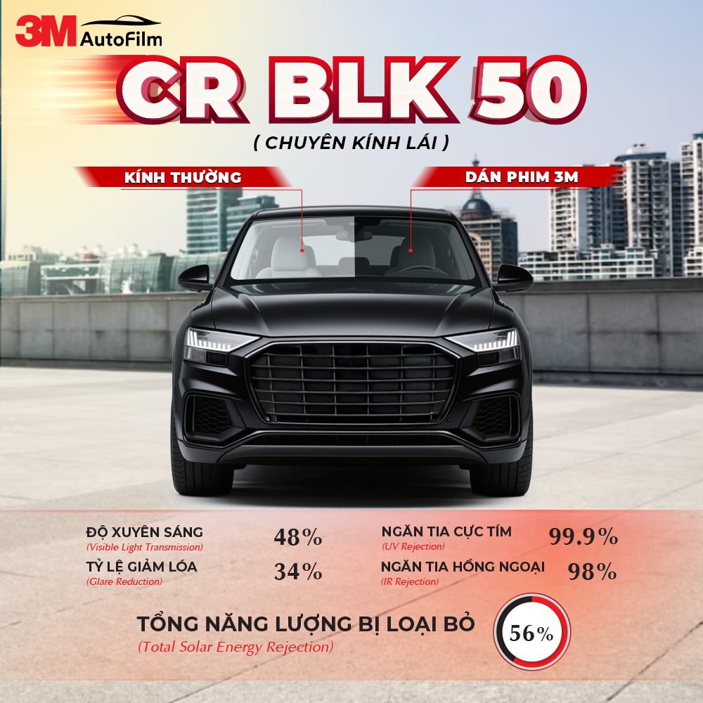 phim cách nhiệt 3m CR BLK 50